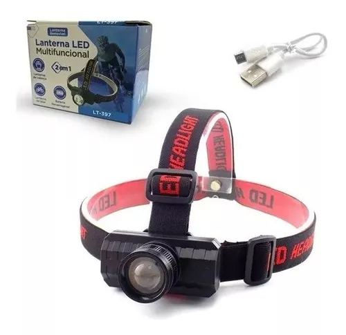 LANTERNA DE CABEÇA LED MULTIFUNCIONAL 2 EM 1 - LUATEK - Imagem 3