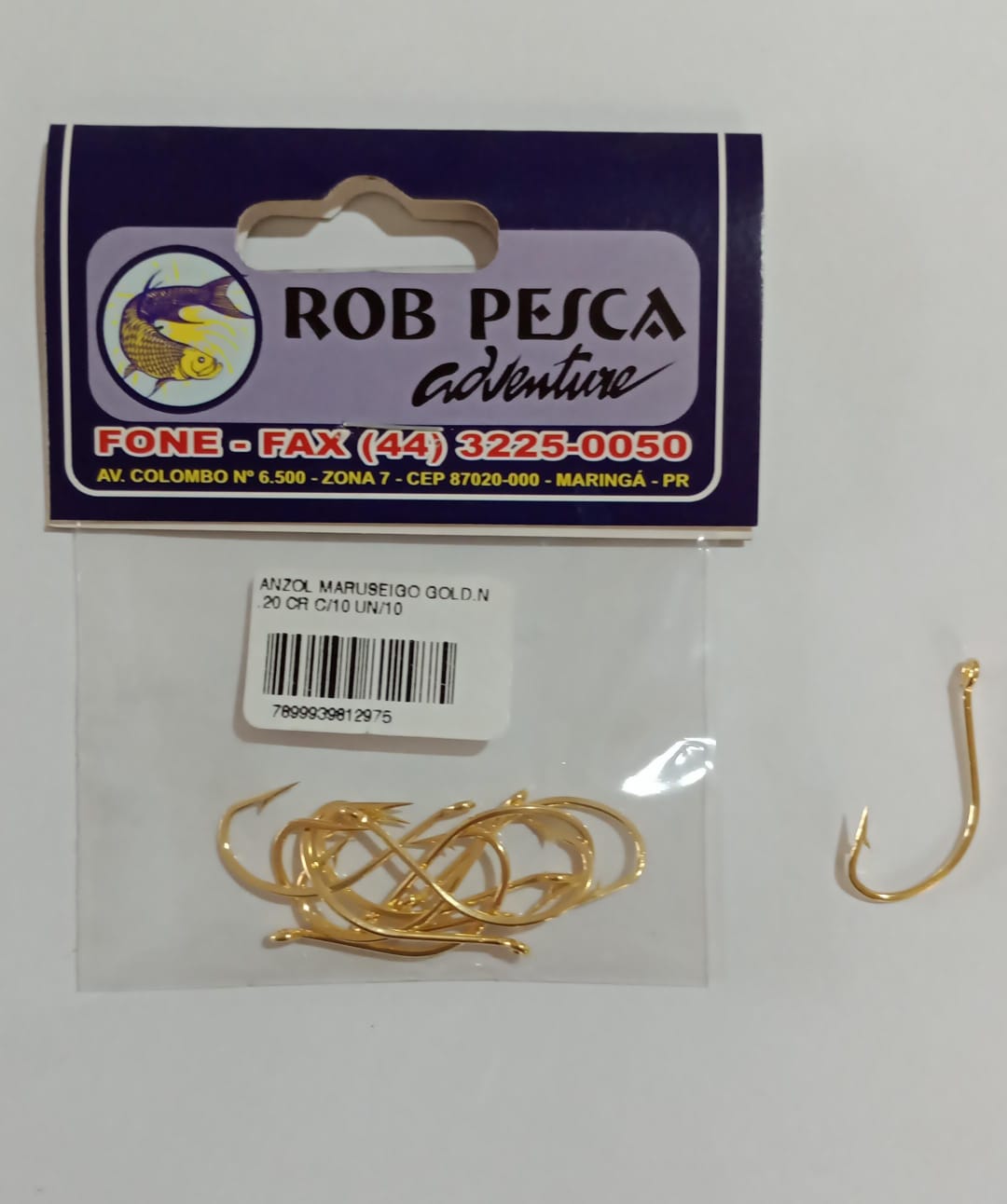 ANZOL MARUSEIGO GOLD CARTELA - MARINE