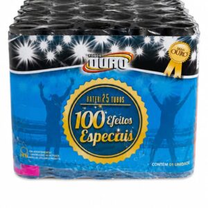 TORTA DE 100 TIROS - FOGOS OURO