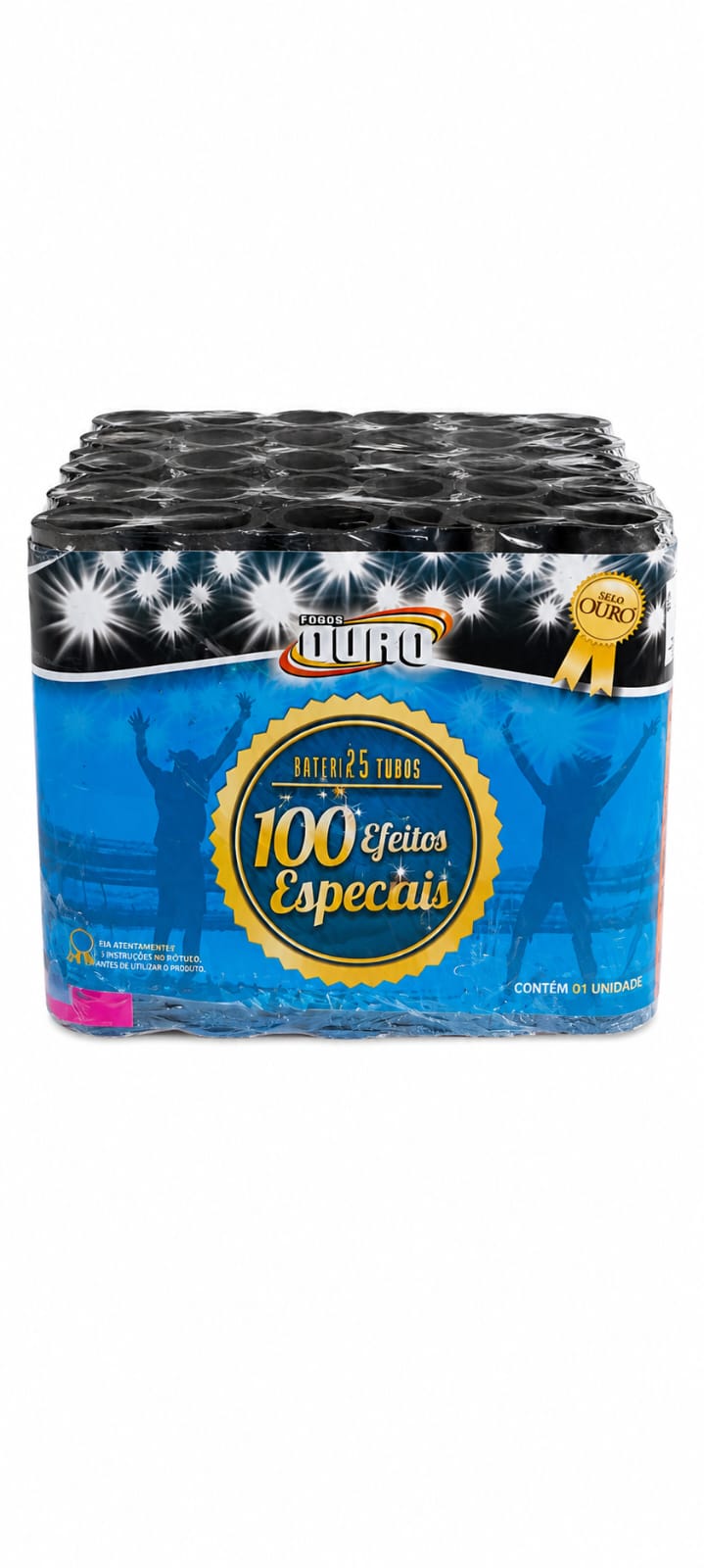 TORTA DE 100 TIROS - FOGOS OURO
